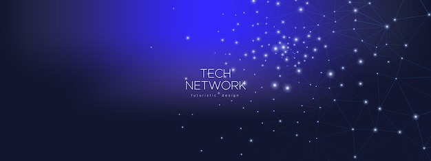 abstract tech digital visualization big data network