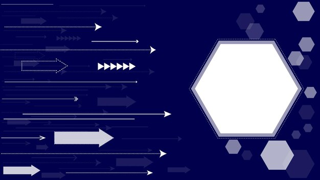 abstract technology arrows moving forward digital data communication network polygon digital background illustration