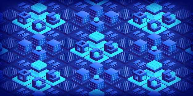 Abstract technology background Blockchain concept