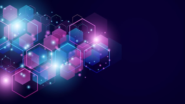 Abstract Technology background.digital technology business information.hexagonal backgroud