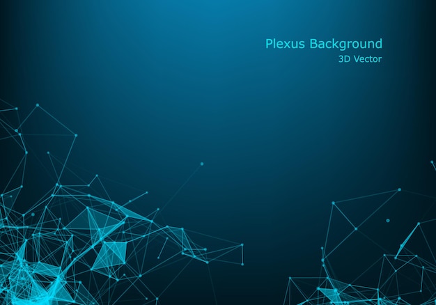 Abstract technology background Science background Big data Background vector Plexus effect Network connection structure Vector illustration