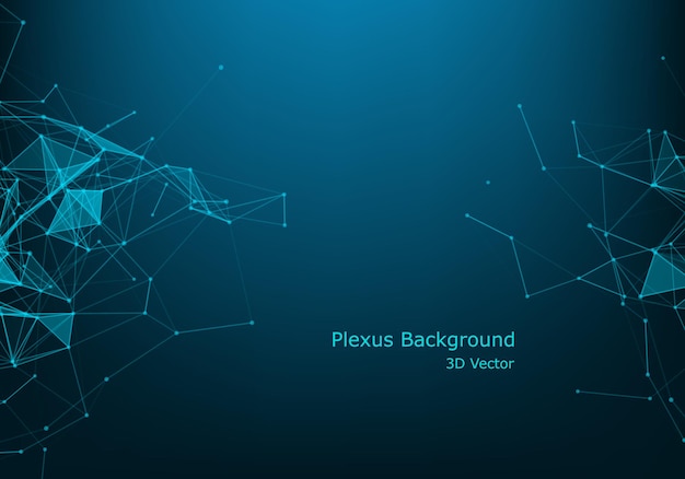 Abstract technology background Science background Big data Background vector Plexus effect Network connection structure Vector illustration