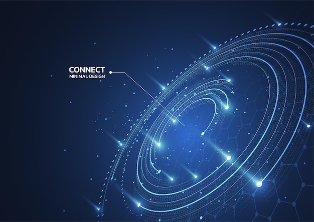 Abstract technology background with Big data Internet connection abstract sense of science