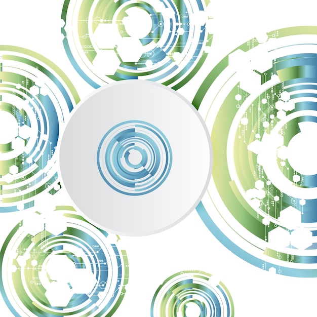 abstract technology background with various technological elements vector illustration eps 10