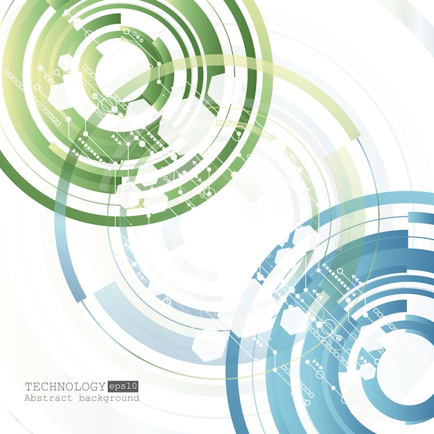 abstract technology background with various technological elements. vector illustration. eps 10