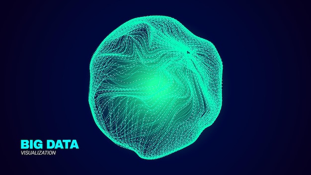 Abstract technology big data stream visualization