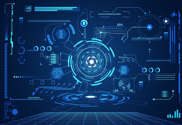 abstract technology concept circle digital health care