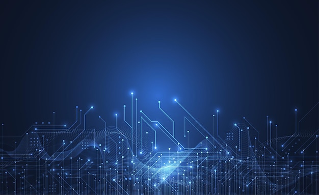 Abstract technology connection circuit board design Electronic motherboard illustration