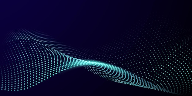 Abstract technology particle wave background Modern design vector illustration