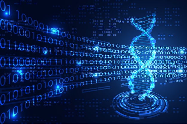 abstract technology science DNA binary
