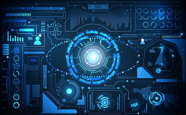 abstract technology ui futuristic concept ai hud interface