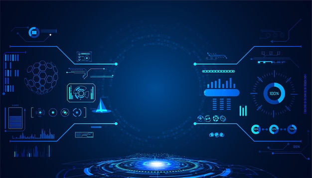 Abstract technology ui futuristic concept hud interface hologram elements
