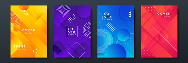 Abstract trendy gradient flowing geometric pattern background texture for poster cover design Minimal color gradient banner template Modern vector wave shape for brochure