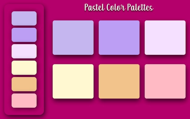 Abstract trendy pastel color palettes set background for ui ux design