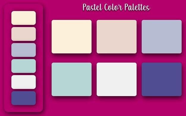 Abstract trendy pastel color palettes set background for ui ux design