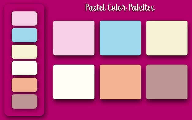 Abstract trendy pastel color palettes set, background for ui ux design