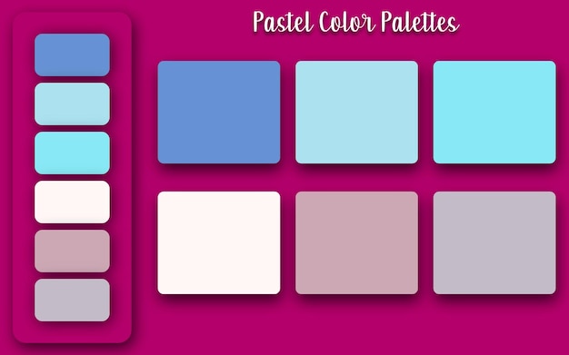 Abstract trendy pastel color palettes set, background for ui ux design
