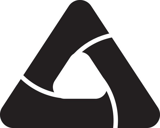 abstract triangle logo and play button in trendy and minimal style