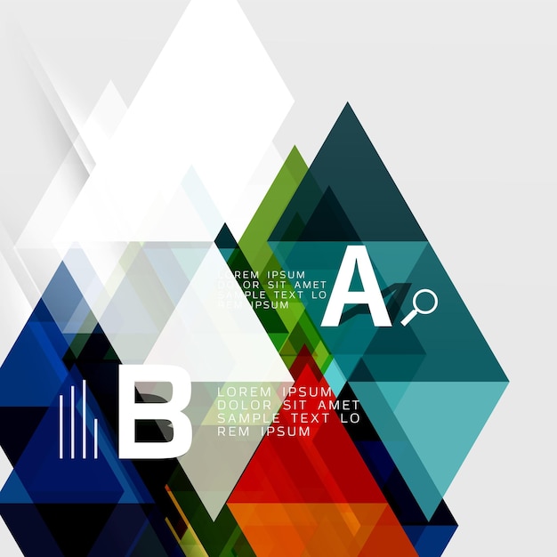 Abstract triangles and lines vector background