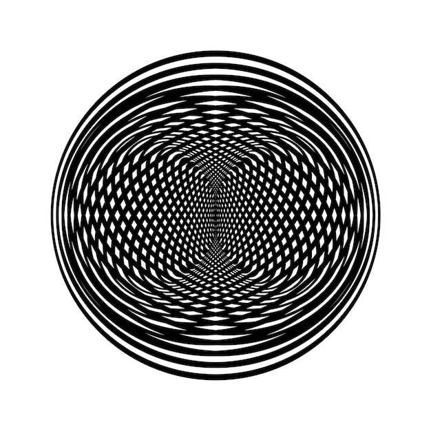 abstract twisted black and white background optical illusion of distorted surface twisted stripes stylized 3d figure vector illustration great for wall art poster banner web