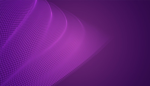 Abstract vector 3d background with bends and wave