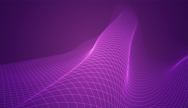 Abstract vector 3d background with bends and wave