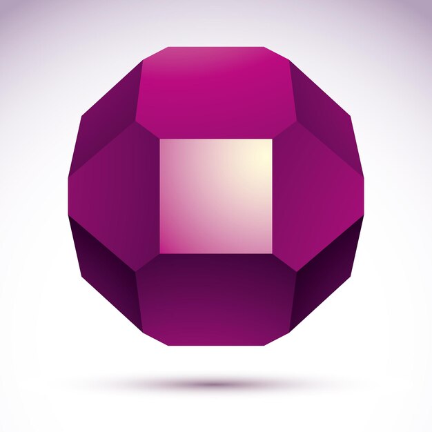 Abstract vector 3D geometric object, clear eps 8.