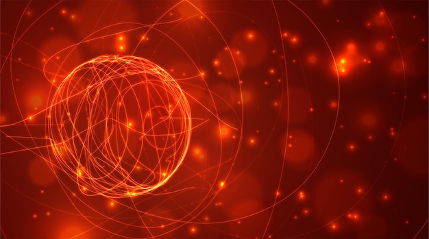 abstract vector background of lines and points, curved beautiful shapes.