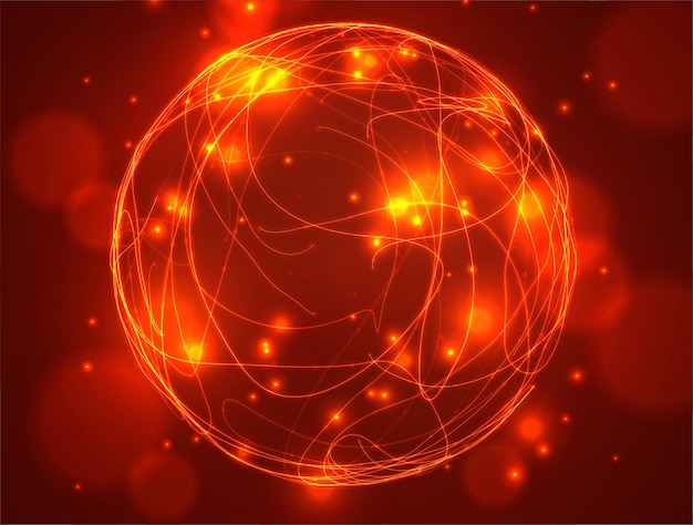 abstract vector background of lines and points, curved beautiful shapes.