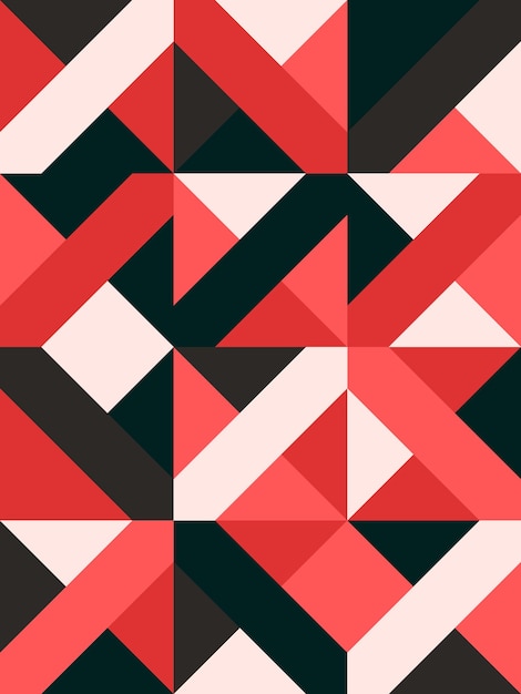 abstract vector geometric minimalist poster with simple shapes redblack geometric background