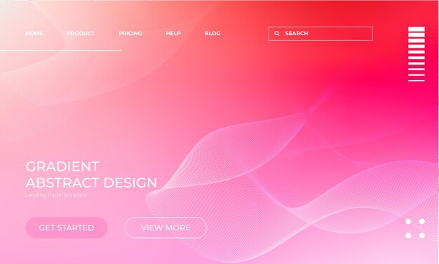 Abstract Vector Gradient Template for Colorful Landing Pages