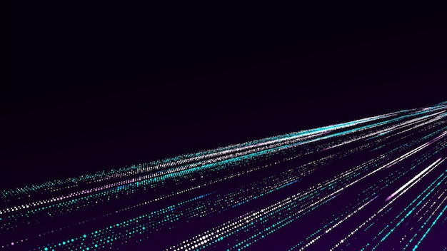 Abstract vector vanishing texture The concept of data movement by binary code Halftone with noise effect and dots Matrix background on screen Futuristic pattern