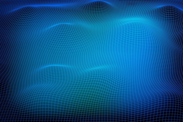 Abstract vector wireframe landscape