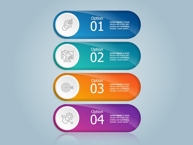 Abstract vertical timeline infographics element