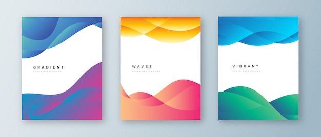 Abstract Vibrant Flowing Waves Cover Template