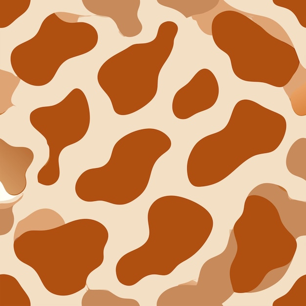 Abstract Watercolor Animal Skin Pattern in Earth Tones Seamless Vector