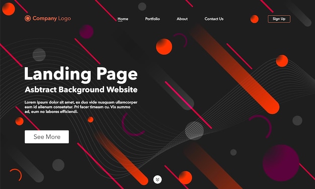 Abstract wave background. Template for websites or Landing Page.