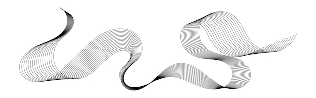 Abstract wave design with flowing lines