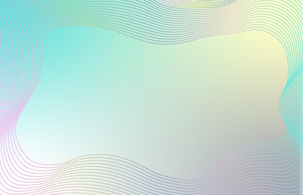 abstract wave element for design stylized pastel line art background curved wavy line vector