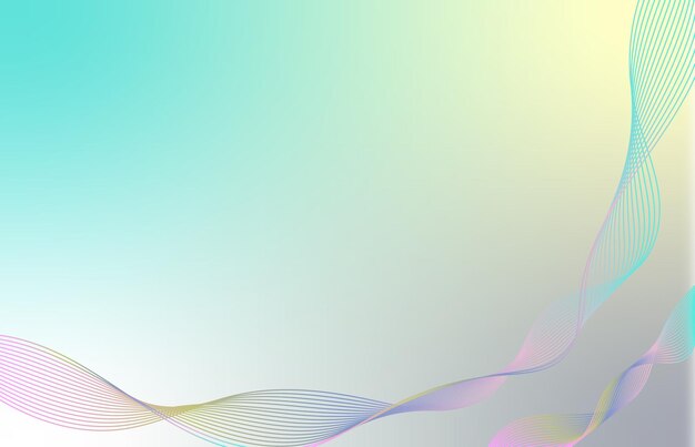 abstract wave element for design stylized pastel line art background curved wavy line vector