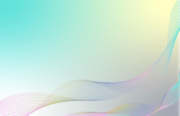 abstract wave element for design stylized pastel line art background curved wavy line vector