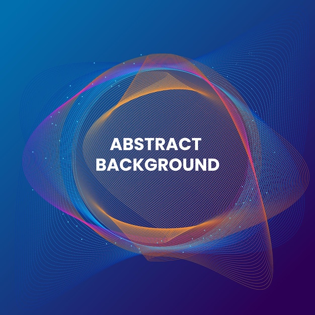 abstract wave line background center template for social media