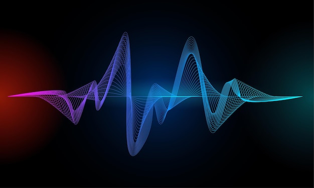 abstract wave line background, with beautiful light effect