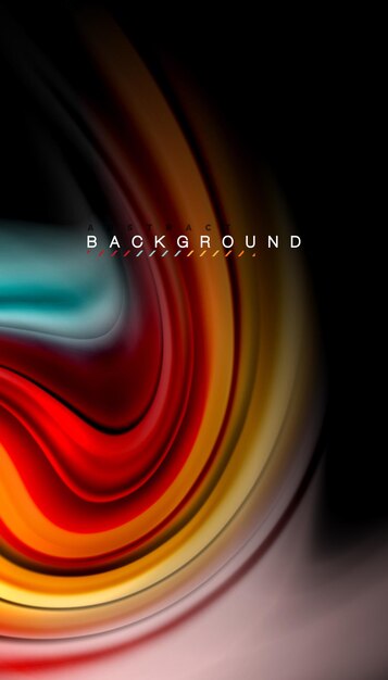 Abstract wave lines fluid rainbow style color stripes on black background Vector artistic illustration for presentation app wallpaper banner or poster