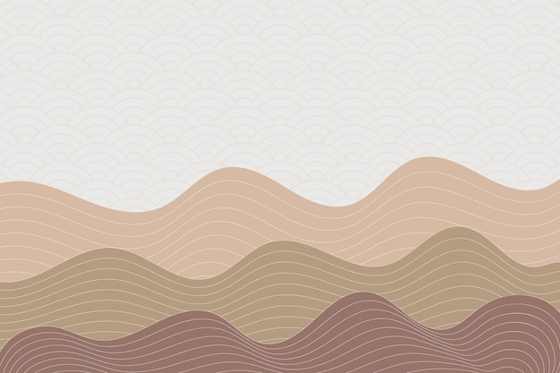 abstract wave style background with geometric japanese pattern and wavy striped lines