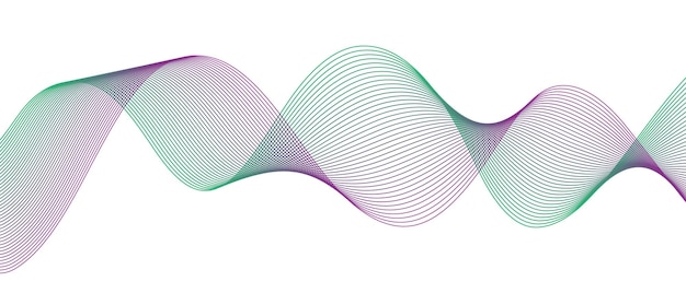 Abstract Waveform with Gradient Color
