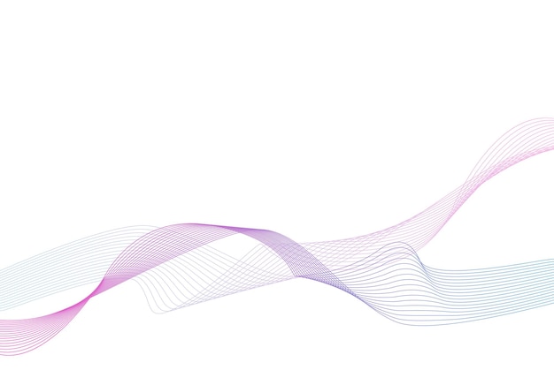 Abstract wavy background Colorful wave lines Curved wavy line Element for design