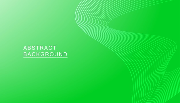 Abstract wavy lines on gradient background green background with wavy lines technology and banner