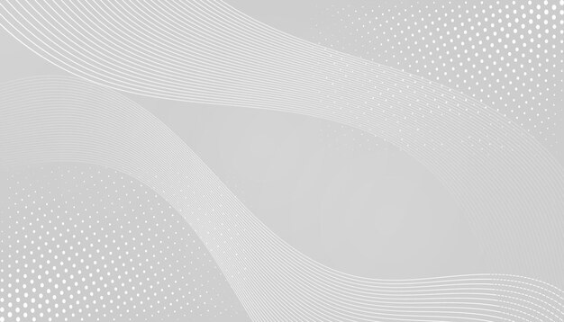 Abstract white waves on a gray background