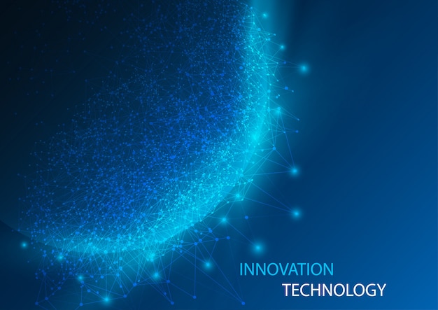 Abstract world and digital data science and innovation technology.